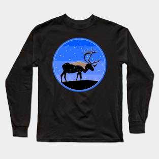 Caribou in Winter Long Sleeve T-Shirt